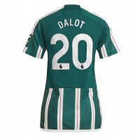 Manchester United Diogo Dalot #20 Bortedrakt Dame 2023-24 Kortermet